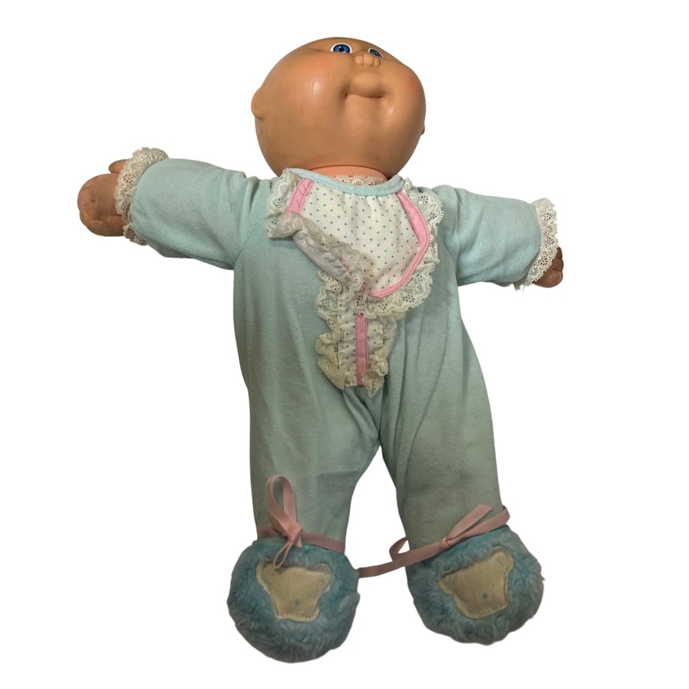 Vintage 1982 Cabbage Patch Kids Bald Blue Eye Doll Coleco Xavier‎ Roberts - Picture 2 of 12